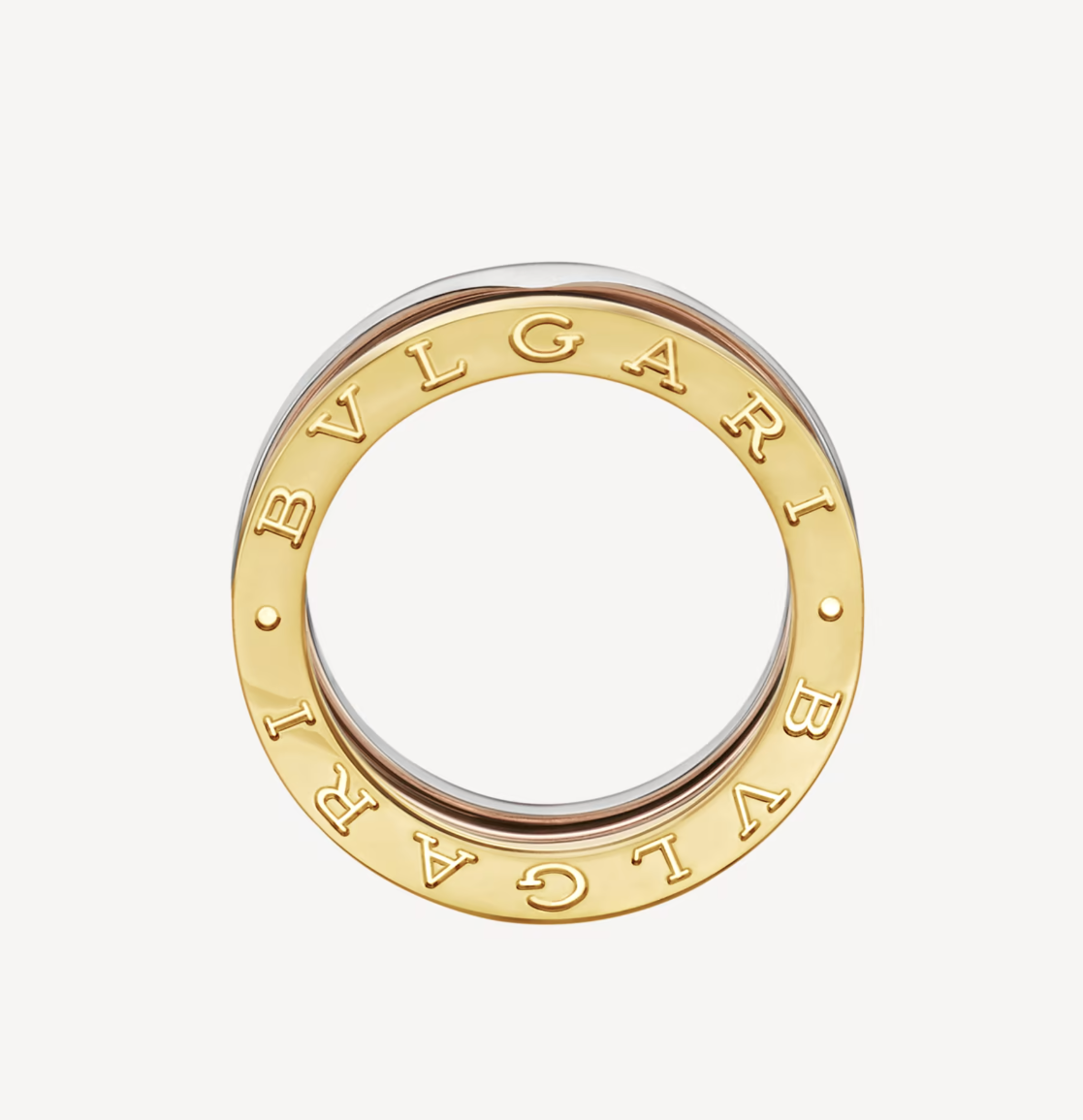 [ELAN LUXE]ZERO 1 THREE-BAND ROSE WHITE AND YELLOW RING