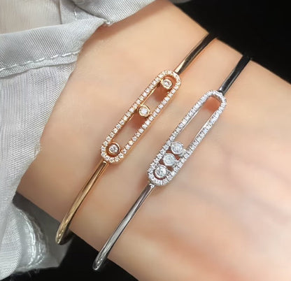 [ELAN LUXE]Move Pav Diamond Bangle Bracelet M