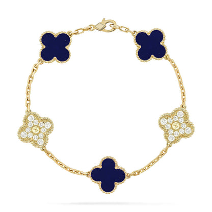 [ELAN LUXE]CLOVER 5 MOTIF LAPIS LAZULI BRACELET COLLECTION