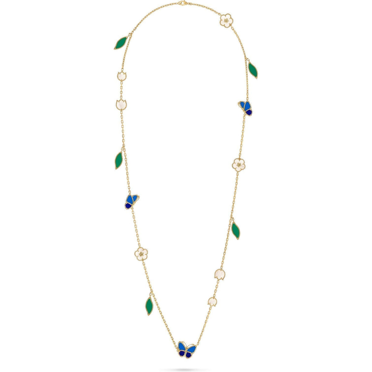 [ELAN LUXE]LUCKY SPRING BUTTERFLY 15 FLOWER NECKLACE