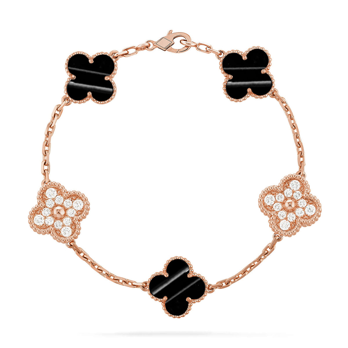[ELAN LUXE] CLOVER 5 MOTIF PULSAR STONE BRACELET COLLECTION