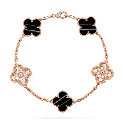 [ELAN LUXE] CLOVER 5 MOTIF PULSAR STONE BRACELET COLLECTION