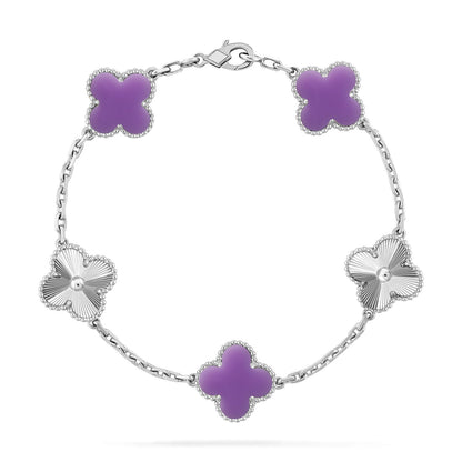 [ELAN LUXE]CLOVER 5 MOTIF LIGHT PURPLE BRACELET COLLECTION