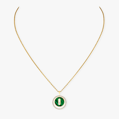 [ELAN LUXE]LUCKY MOVE 1 DIAMOND MALACHITE GOLD DIAMOND NECKLACE