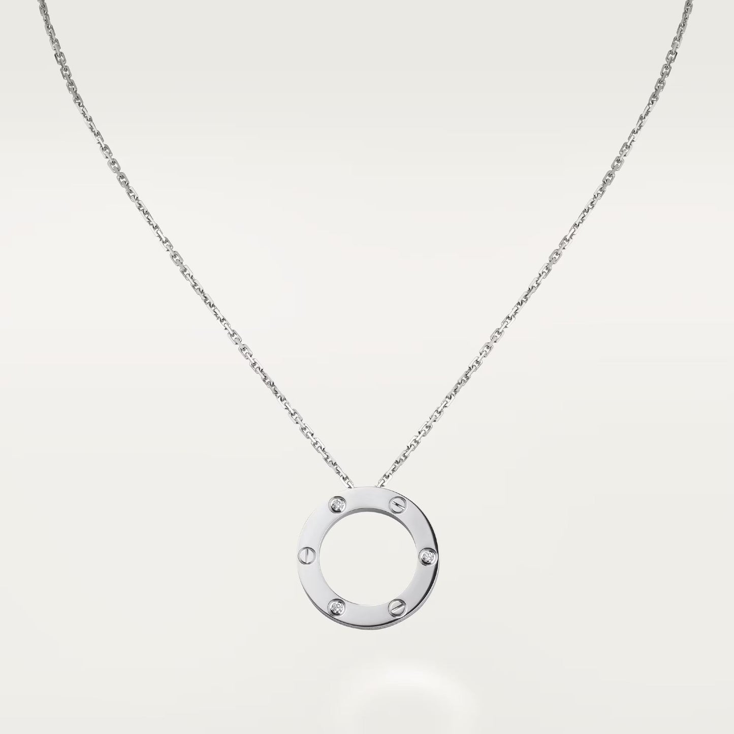 [ELAN LUXE]LOVE NECKLACE 16MM 3 DIAMONDS