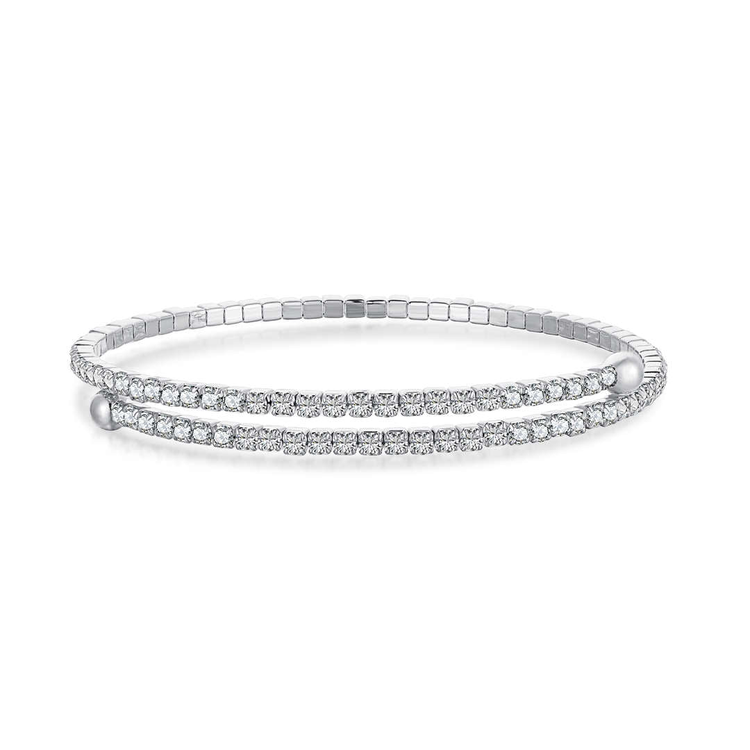 [ELAN LUXE]Row of Diamonds Round Fashion Bracelet