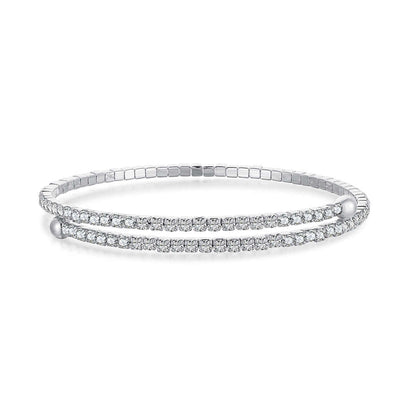 [ELAN LUXE]Row of Diamonds Round Fashion Bracelet