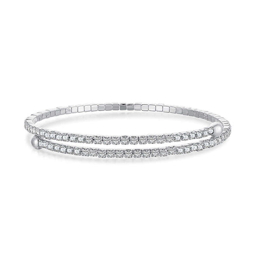 [ELAN LUXE]Row of Diamonds Round Fashion Bracelet