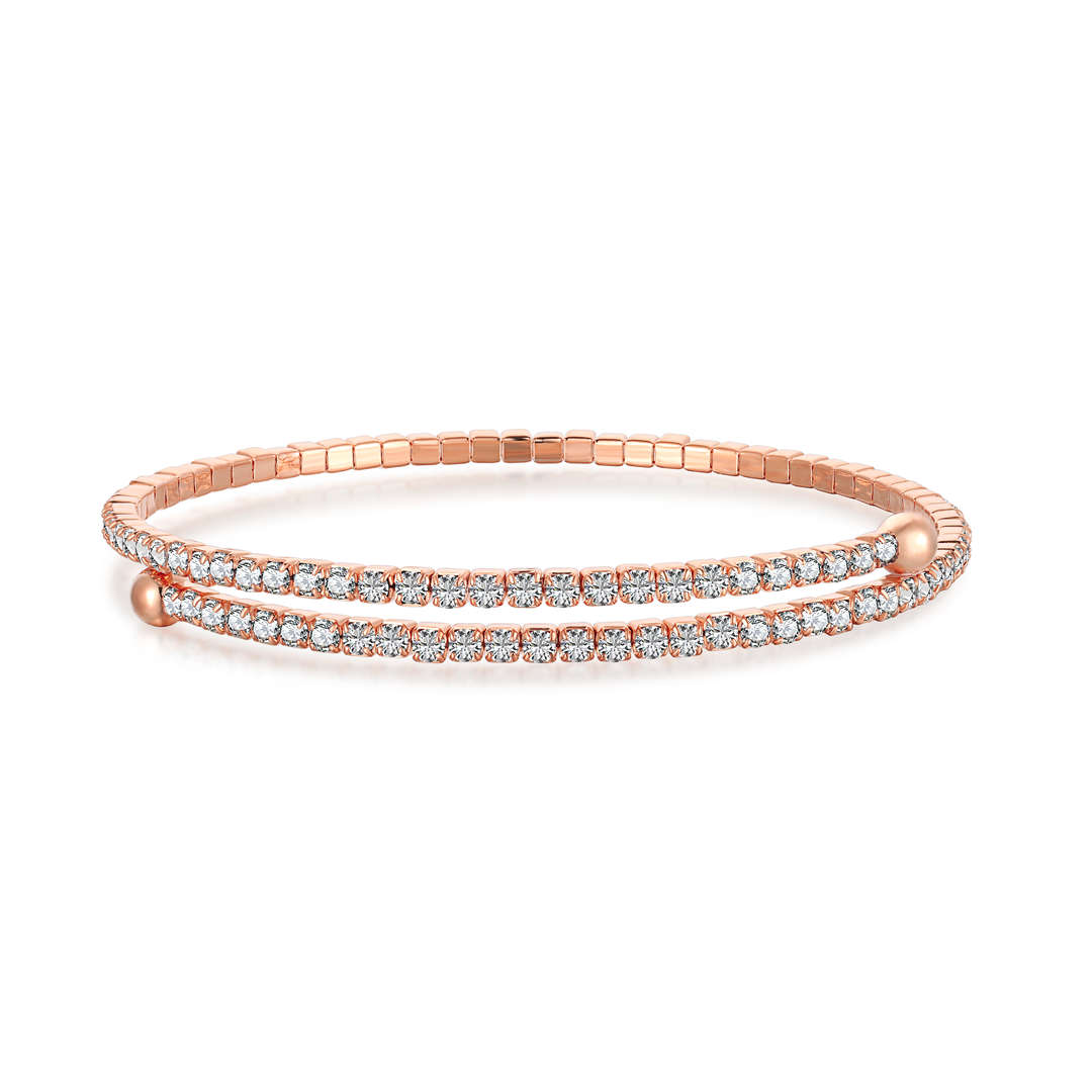 [ELAN LUXE]Row of Diamonds Round Fashion Bracelet