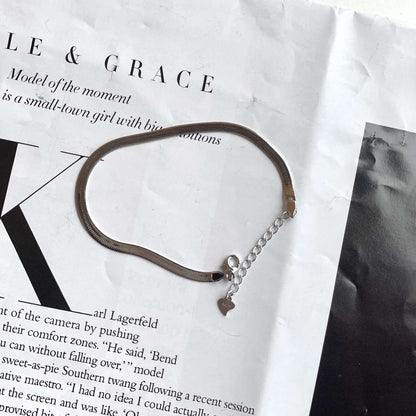 [ELAN LUXE]Flat Snake Bone Chain Blade Necklace