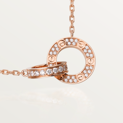 [ELAN LUXE]LOVE  FULL DIAMOND PENDANT NECKLACE