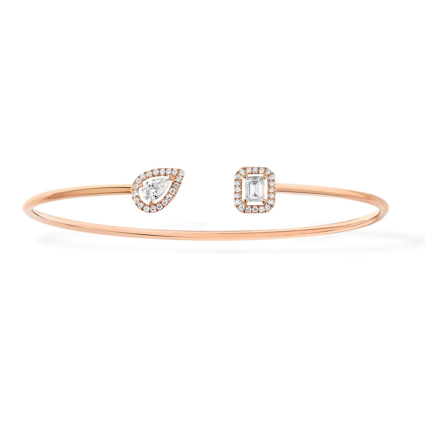 [ELAN LUXE]JONC FLEX MY TWIN TOI & MOI SILVER DIAMOND BRACELET