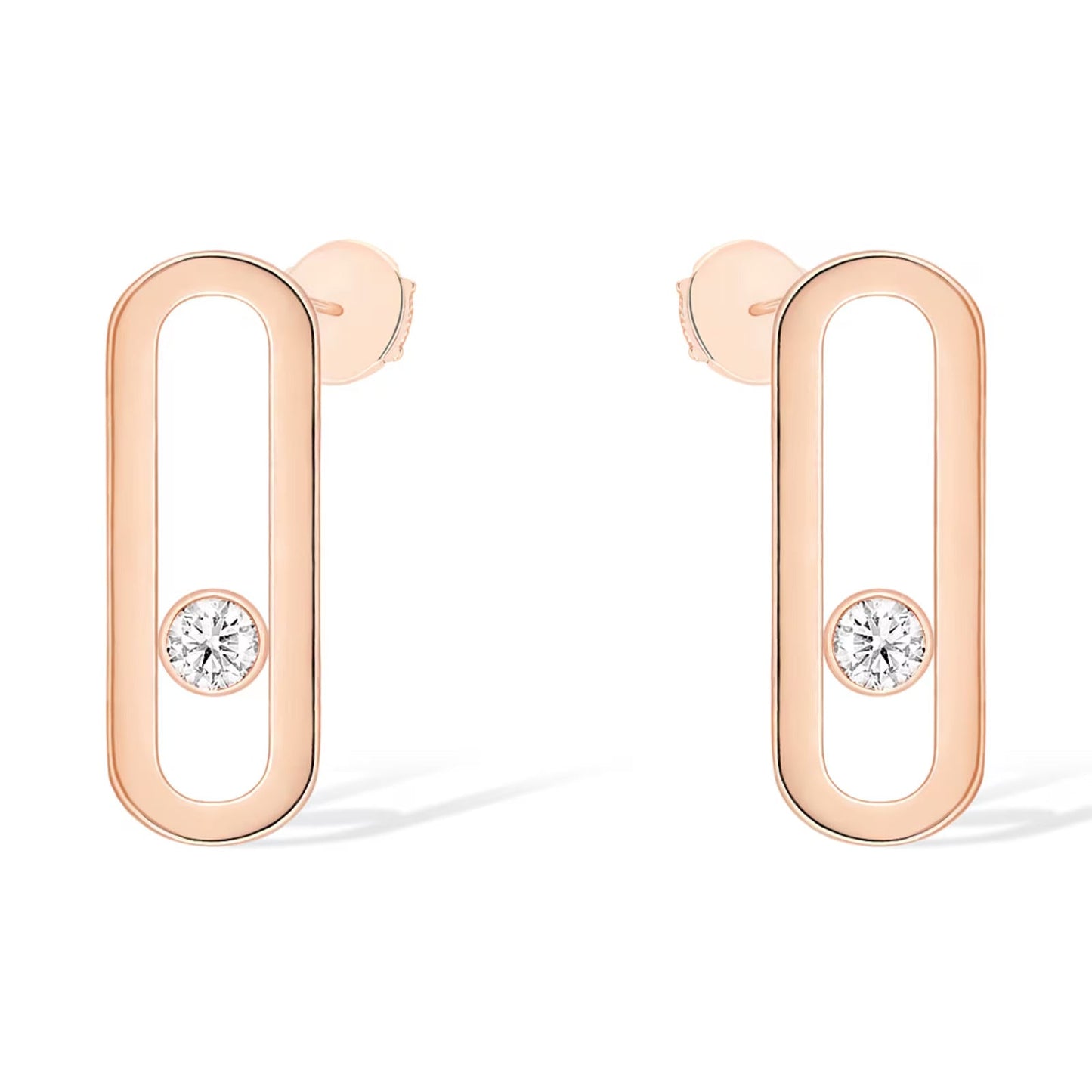 [ELAN LUXE]MOVE UNO SMALL 1 DIAMOND EARRINGS