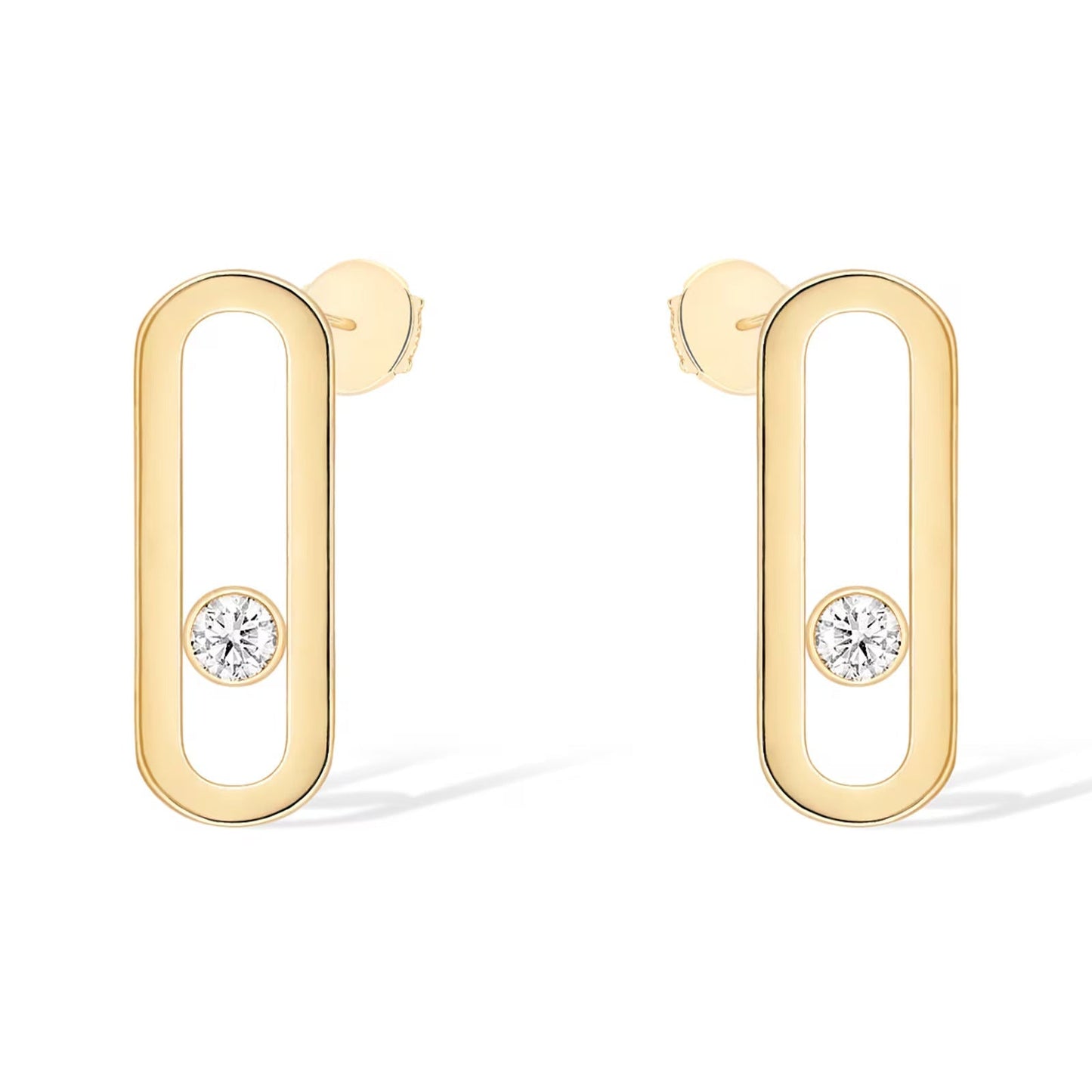 [ELAN LUXE]MOVE UNO SMALL 1 DIAMOND EARRINGS