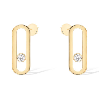 [ELAN LUXE]MOVE UNO SMALL 1 DIAMOND EARRINGS