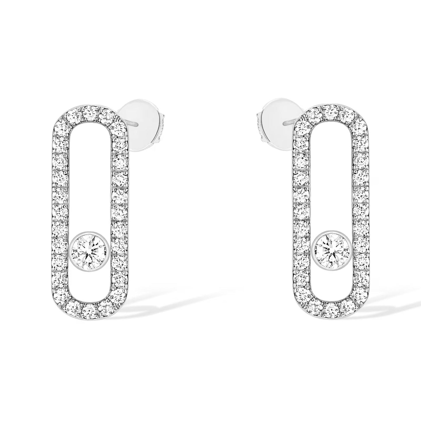 [ELAN LUXE]MOVE UNO STUD DIAMOND PAVED EARRINGS
