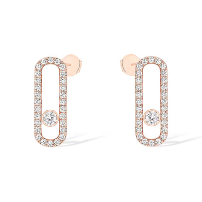 [ELAN LUXE]MOVE UNO STUD DIAMOND PAVED EARRINGS