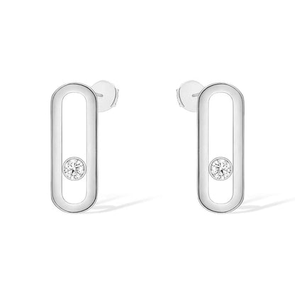 [ELAN LUXE]MOVE UNO SMALL 1 DIAMOND EARRINGS