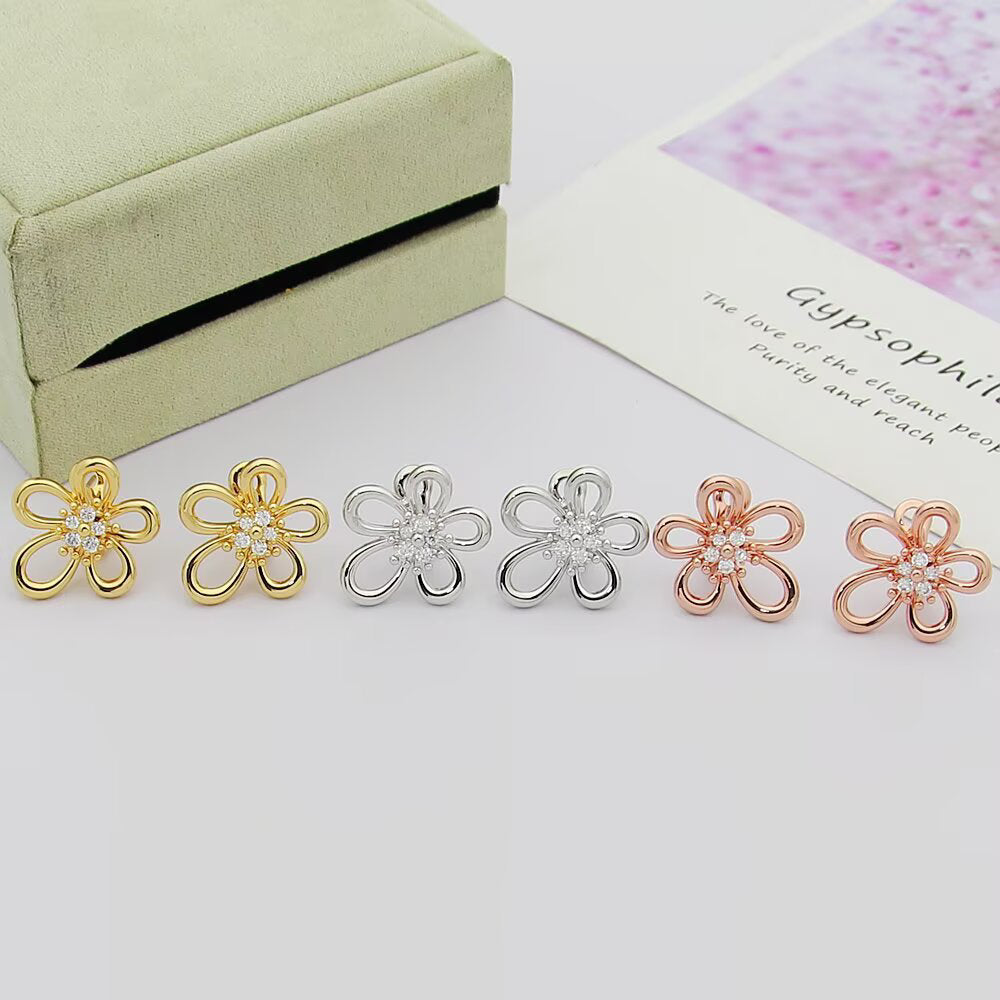 [ELAN LUXE] FLOWERLACE EARRING 5 DIAMONDS