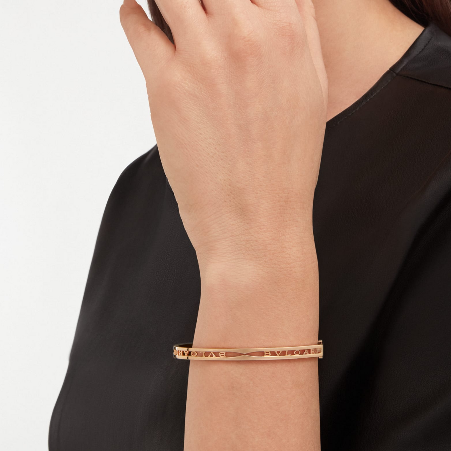 [ELAN LUXE]ZERO 1 SPIRAL LOGO PINK GOLD BRACELET