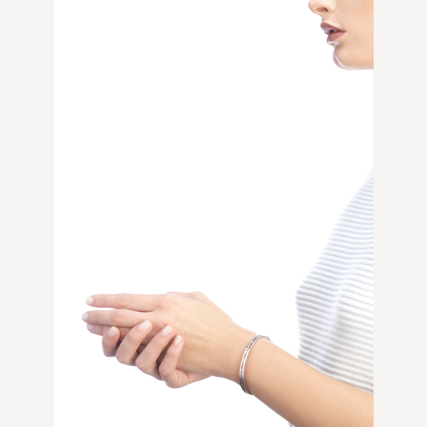 [ELAN LUXE]ZERO 1 SPIRAL LOGO SILVER BRACELET