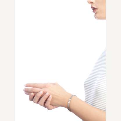 [ELAN LUXE]ZERO 1 SPIRAL LOGO SILVER BRACELET