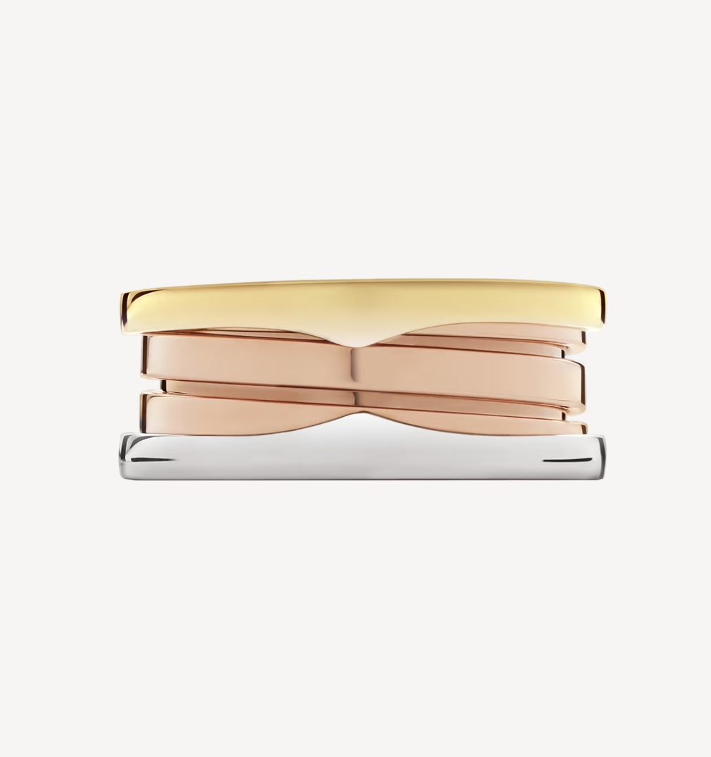 [ELAN LUXE]ZERO 1 THREE-BAND ROSE WHITE AND YELLOW RING