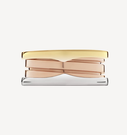 [ELAN LUXE]ZERO 1 THREE-BAND ROSE WHITE AND YELLOW RING