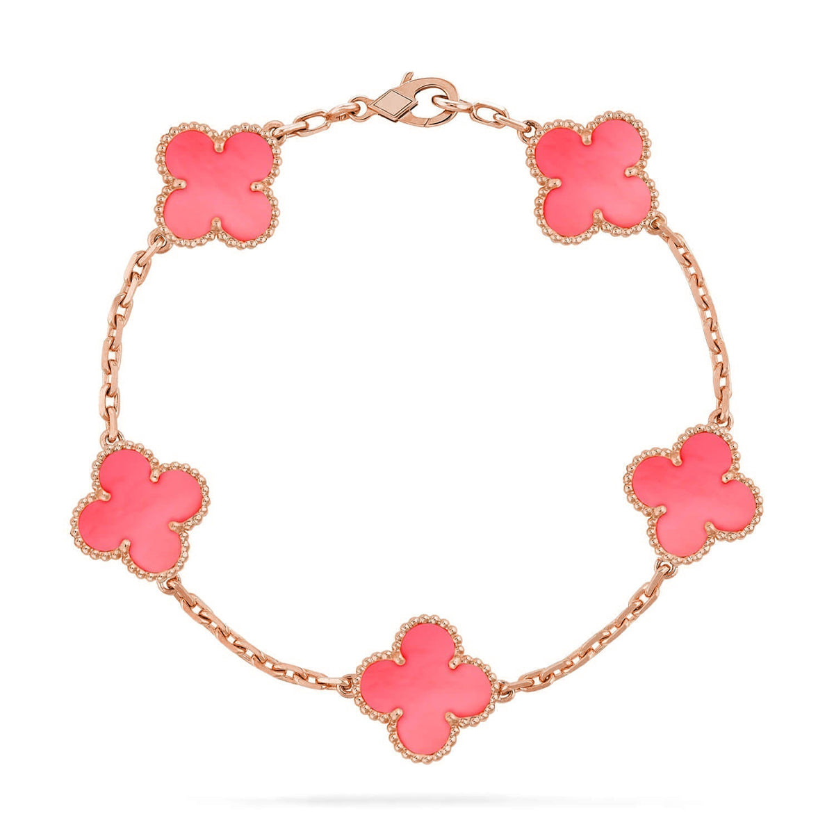 [ELAN LUXE] CLOVER 5 MOTIFS  PINK MOP BRACELET COLLECTION