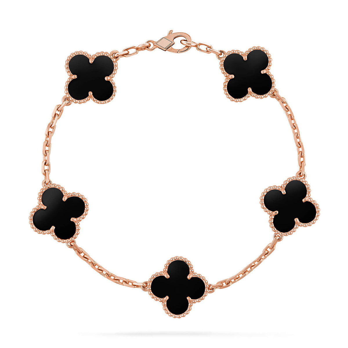 [ELAN LUXE] CLOVER 5 MOTIF ONYXS BRACELET COLLECTION