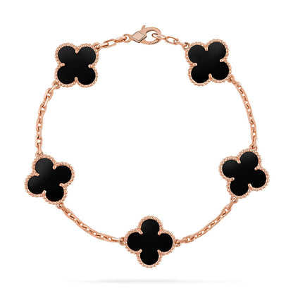 [ELAN LUXE] CLOVER 5 MOTIF ONYXS BRACELET COLLECTION