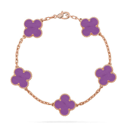 [ELAN LUXE] CLOVER 5 MOTIF VIOLET BRACELET COLLECTION