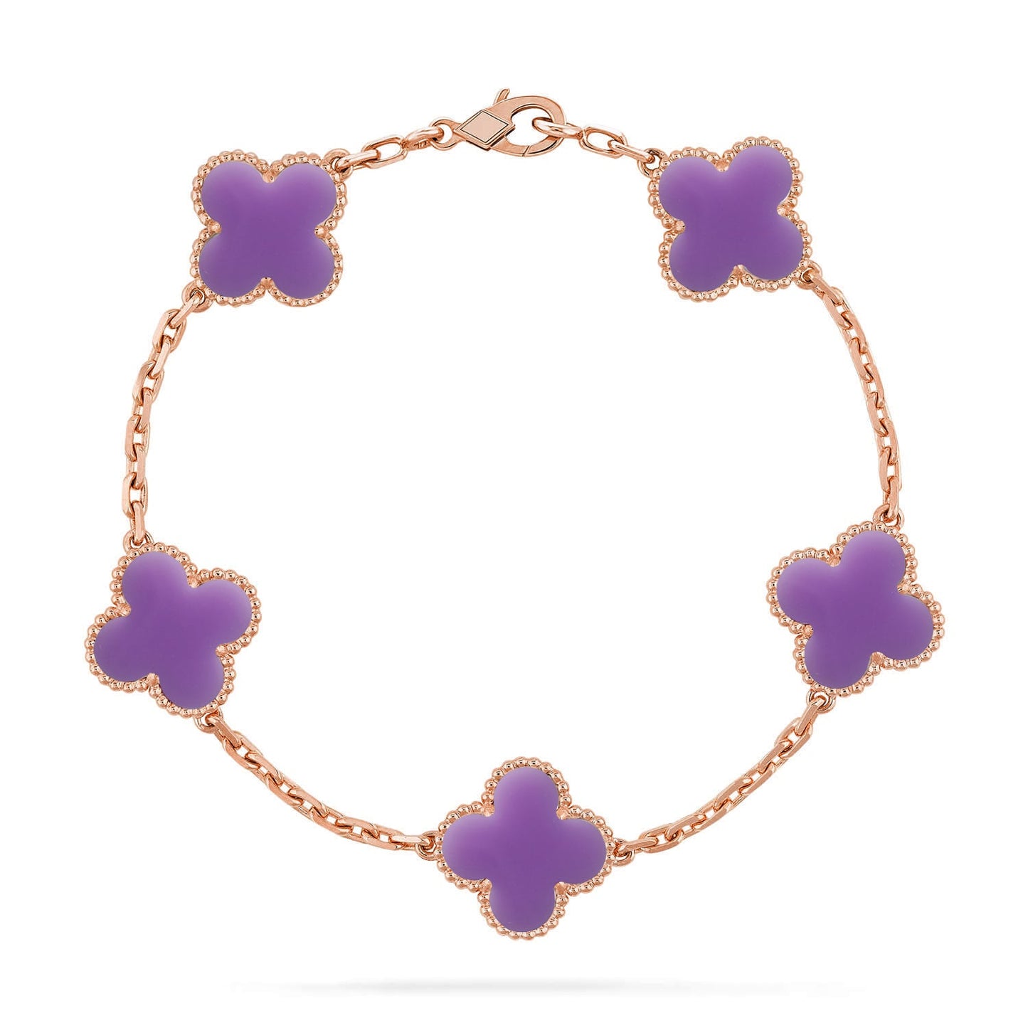 [ELAN LUXE]CLOVER 5 MOTIF LIGHT PURPLE BRACELET COLLECTION