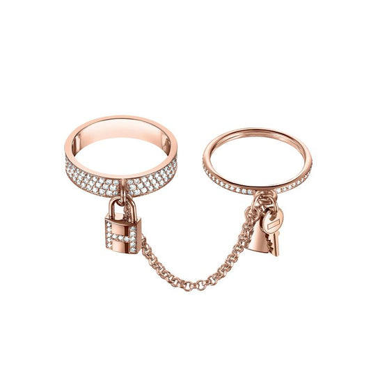 [ELAN LUXE]HM KELLY CLOCHETTE DOUBLE RING IN  WITH DIAMONDS