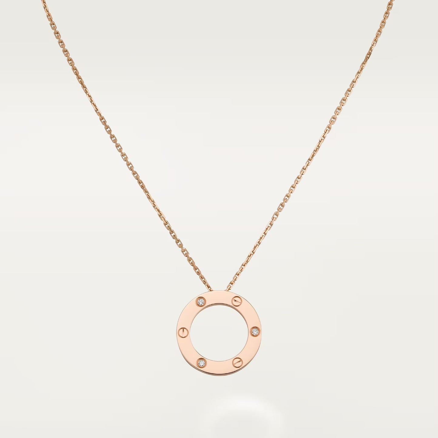 [ELAN LUXE]LOVE NECKLACE 16MM 3 DIAMONDS