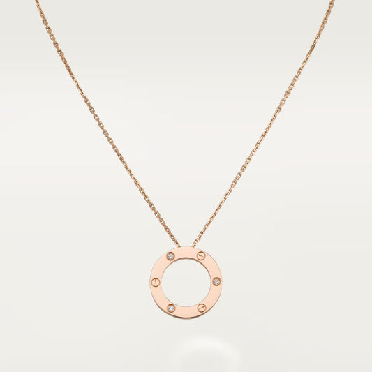[ELAN LUXE]LOVE NECKLACE 16MM 3 DIAMONDS