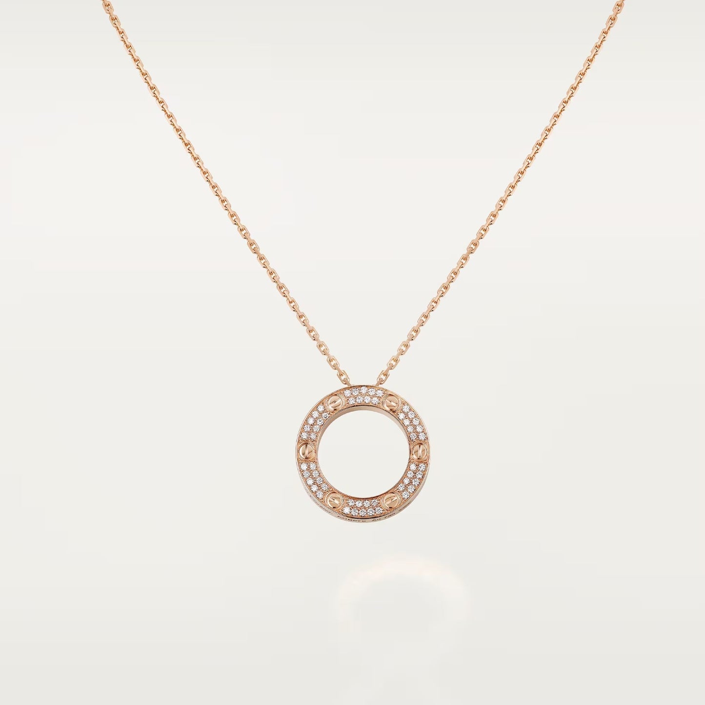 [ELAN LUXE]LOVE NECKLACE 16MM  FULL DIAMOND