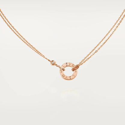 [ELAN LUXE]LOVE NECKLACE 16MM 2 DIAMONDS