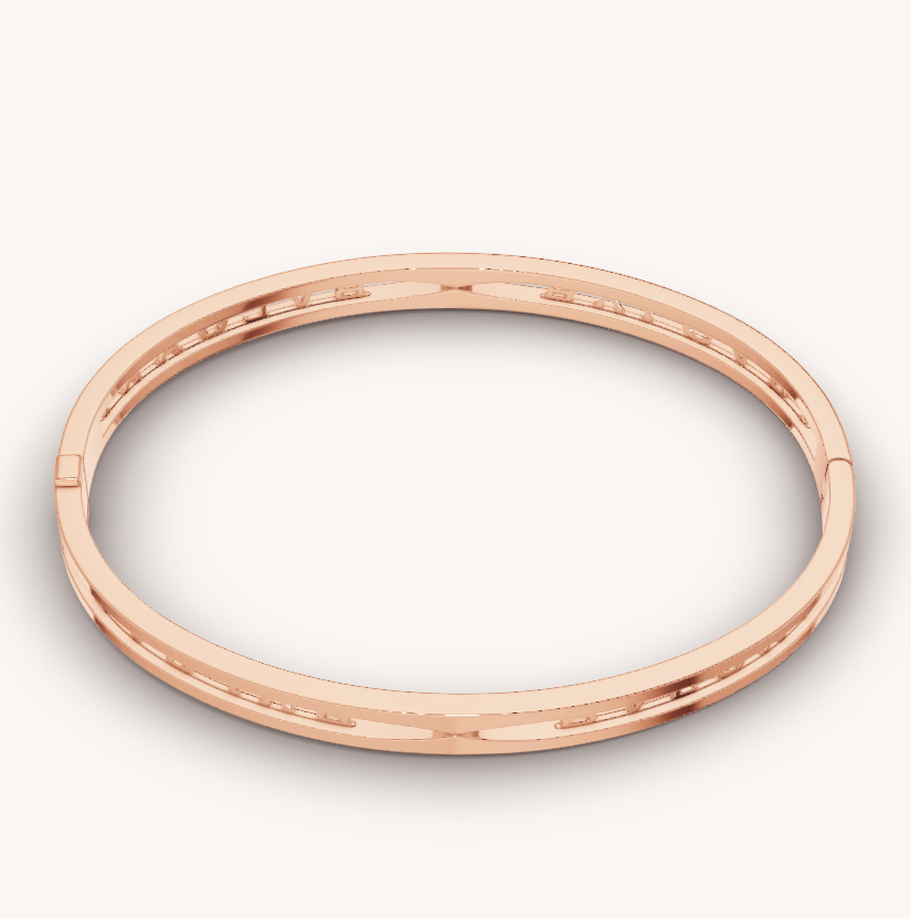 [ELAN LUXE]ZERO 1 SPIRAL LOGO PINK GOLD BRACELET