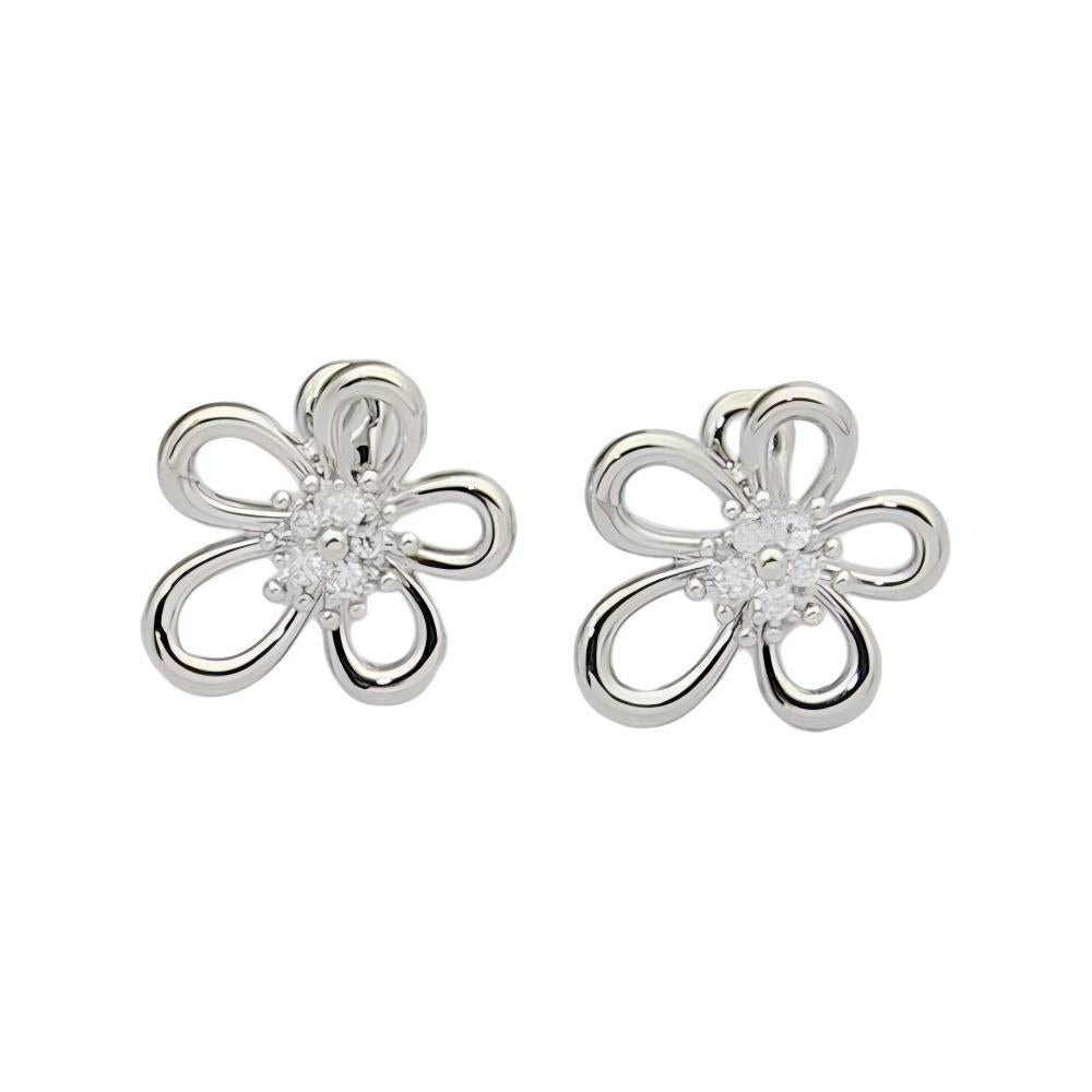 [ELAN LUXE] FLOWERLACE EARRING 5 DIAMONDS