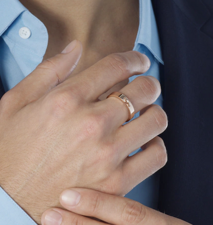 [ELAN LUXE]ALLIANCE LIENS VIDENCE 4MM RING