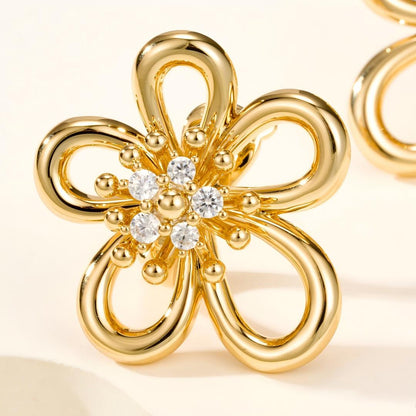 [ELAN LUXE] FLOWERLACE EARRING 5 DIAMONDS