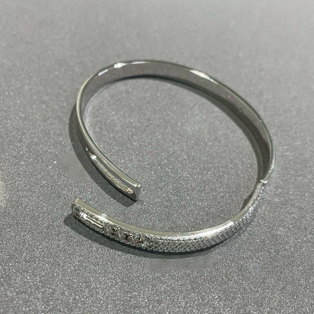 [ELAN LUXE]Move Noa Rose Gold Pav Diamond Bangle Bracelet