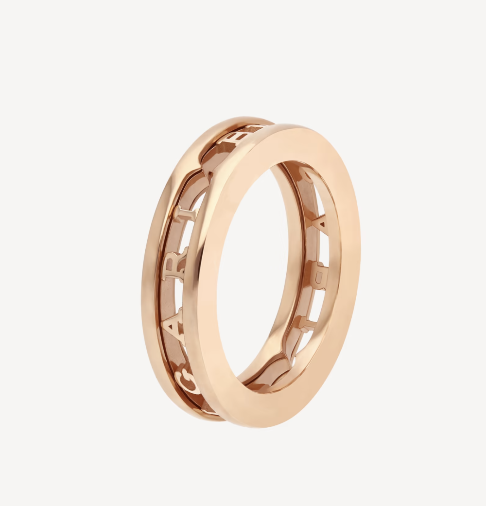 [ELAN LUXE]ZERO 1 ONE-BAND WITH OPENWORK LOGO SPIRAL RING