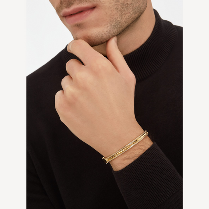 [ELAN LUXE]ZERO 1 SPIRAL AND PAVED DIAMOND GOLD BRACELET