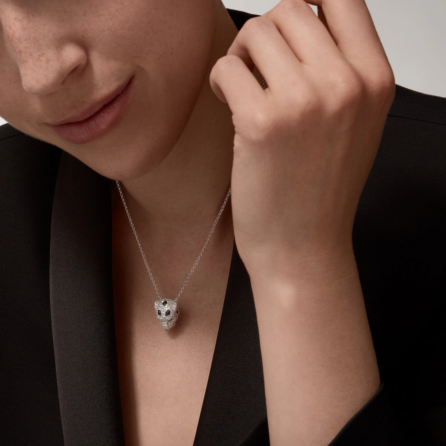 [ELAN LUXE]PANTHERE FULL DIAMOND NECKLACE