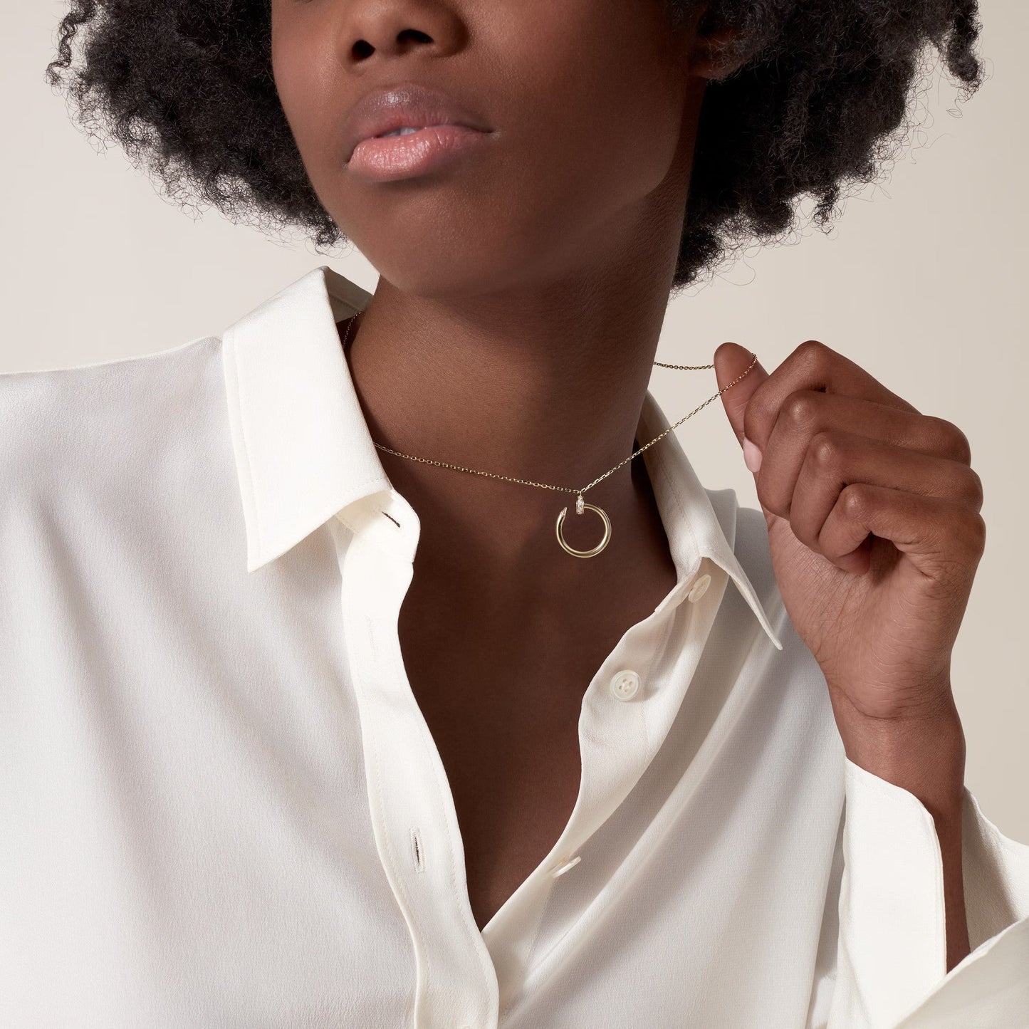 [ELAN LUXE]JUSTE NECKLACE HALF DIAMOND