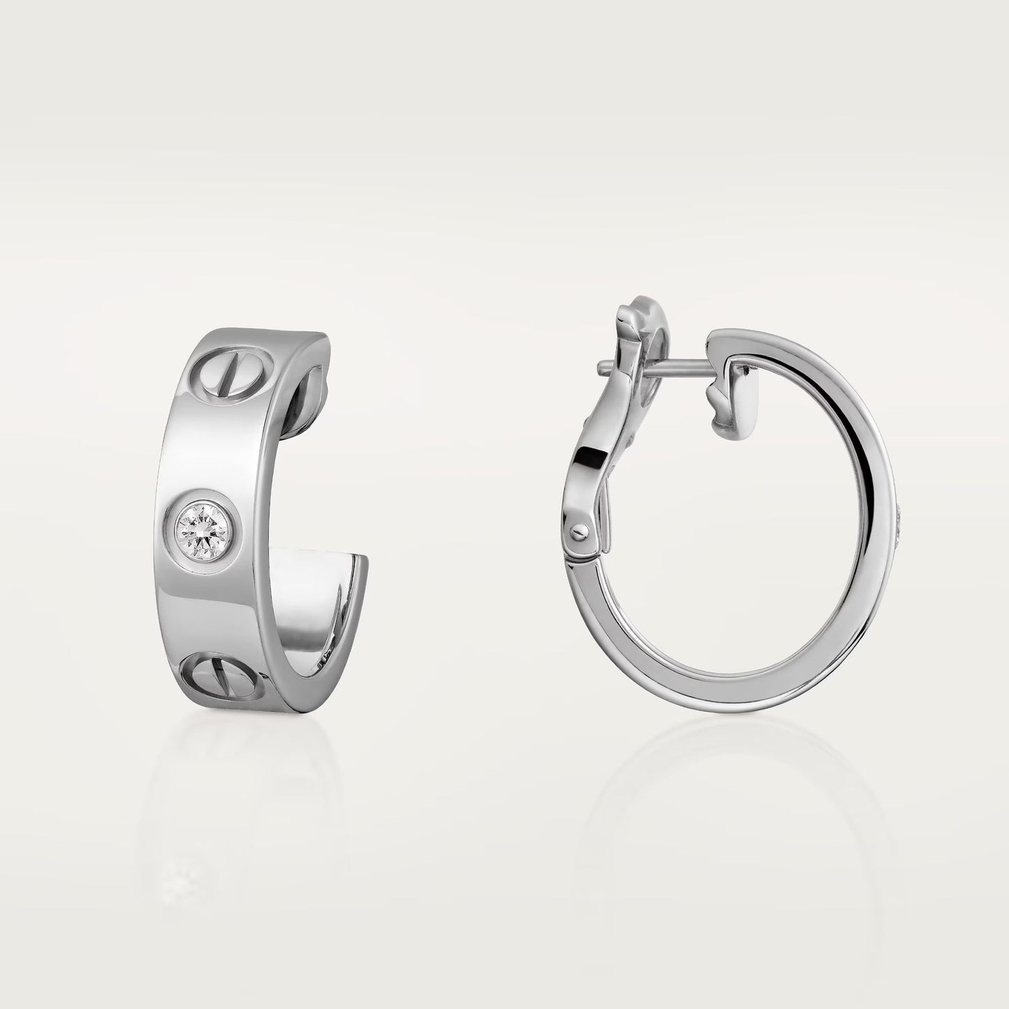 [ELAN LUXE]LOVE EARRINGS 5.7MM 2 DIAMONDS