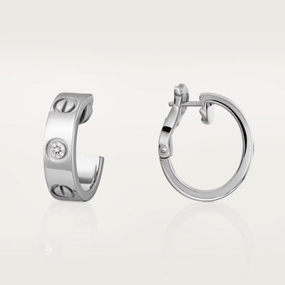 [ELAN LUXE]LOVE EARRINGS 5.7MM 2 DIAMONDS