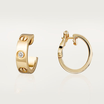 [ELAN LUXE]LOVE EARRINGS 5.7MM 2 DIAMONDS